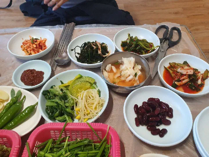 텃밭 반찬 한 상