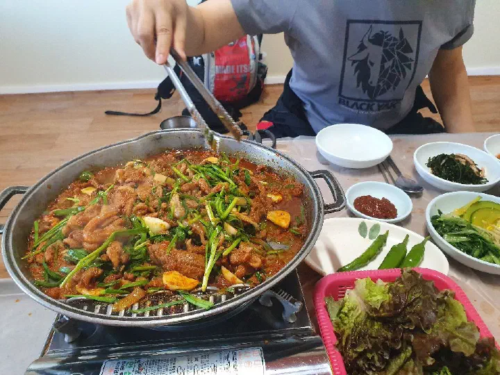 다 익은 양념오리불고기