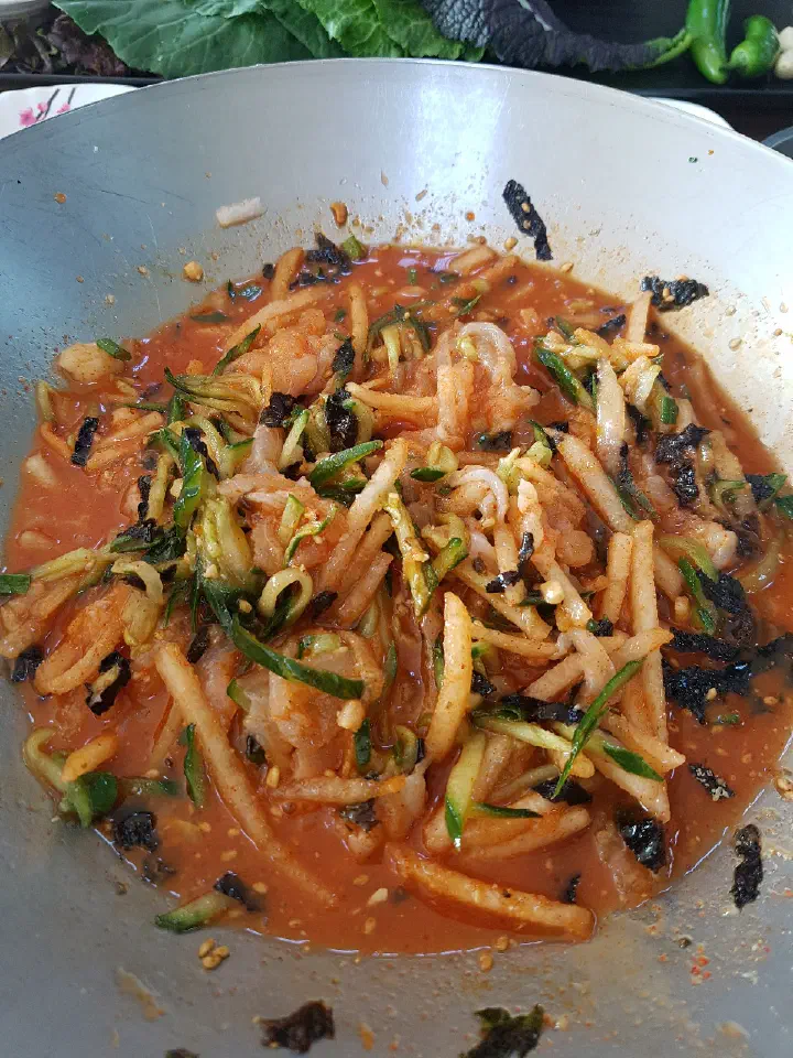 A spicy bowl of mulhoe