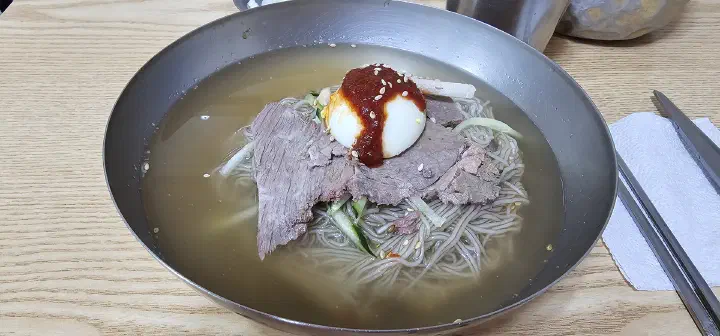 Spicy bibim-milmyeon at Naeho Naengmyeon
