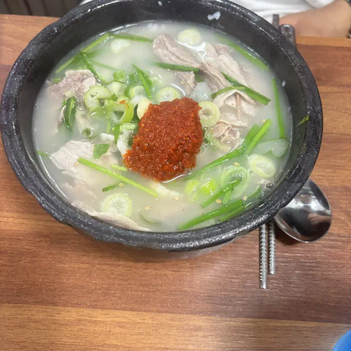 Sundae gukbap with glutinous-rice blood sausage