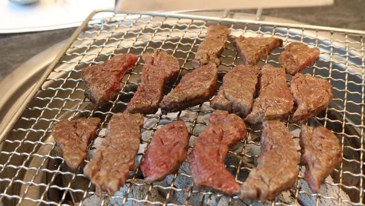 Marinated charcoal bulgogi at Cheolma Hanwoo Chowon