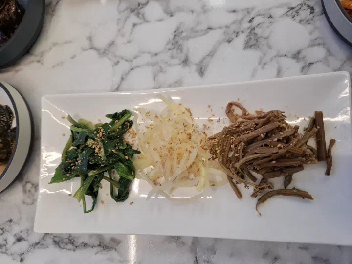 울산식당 나물무침과 밑반찬