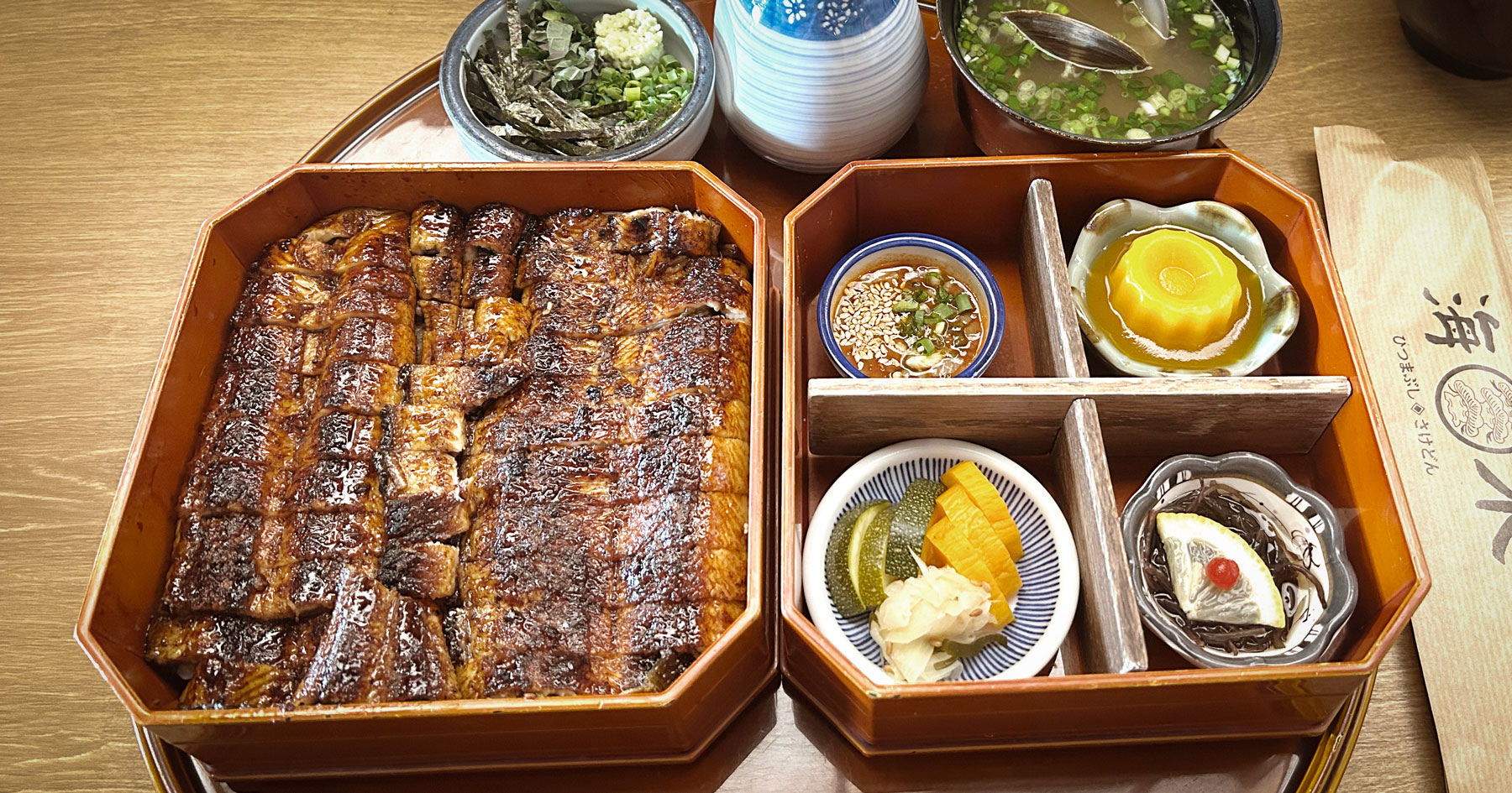 Hitsumabushi grilled eel rice bowl set at Haemok, Haeundae, Busan