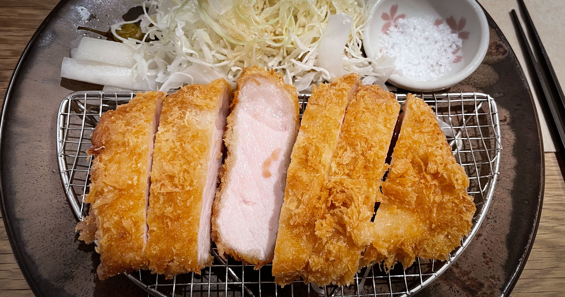 Cross-section of hire katsu at Ilwol Katsu Anguk