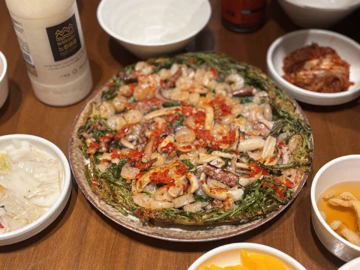 신라제면 안국점 백김치와 단무지 등 기본 밑반찬 세팅