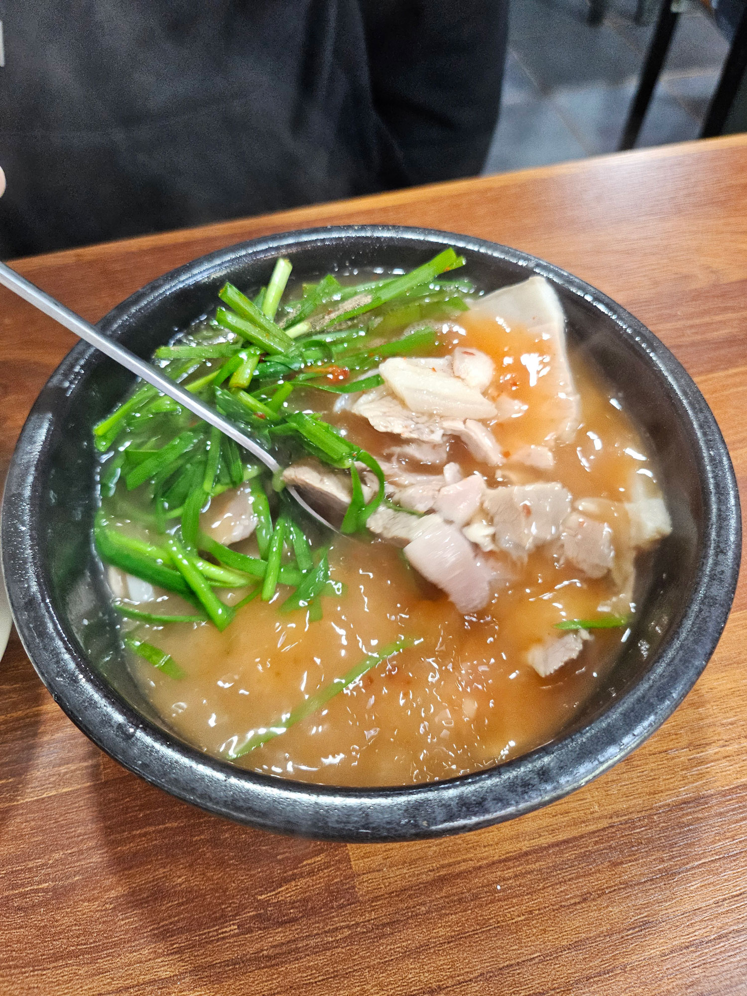 Rice and soup served separately as ttaro-gukbap