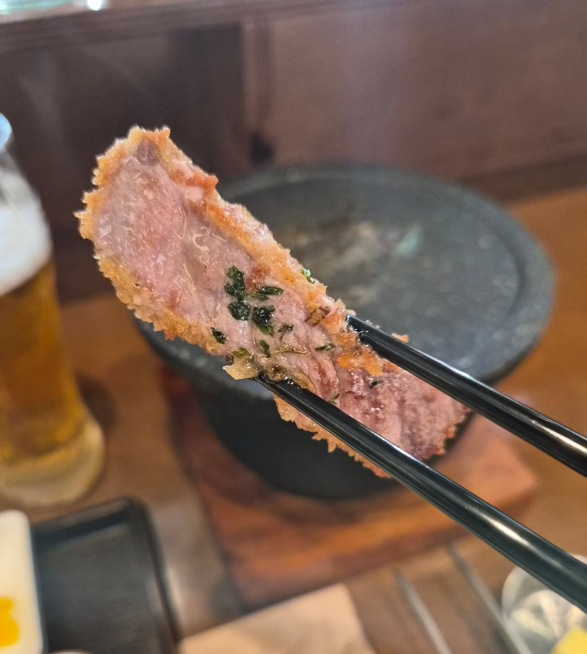 Perfectly seared gyukatsu at Misyuldang Ulsan