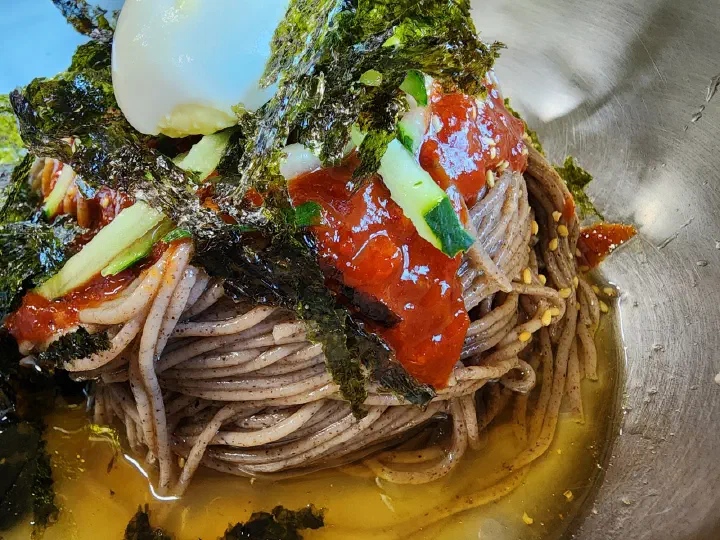 Bibim-makguksu at Hamjibak in a sweet and tangy sauce