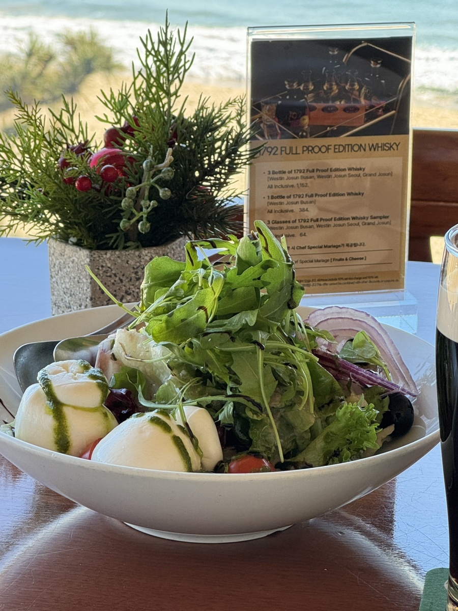 Burrata cheese salad at O’Kim’s
