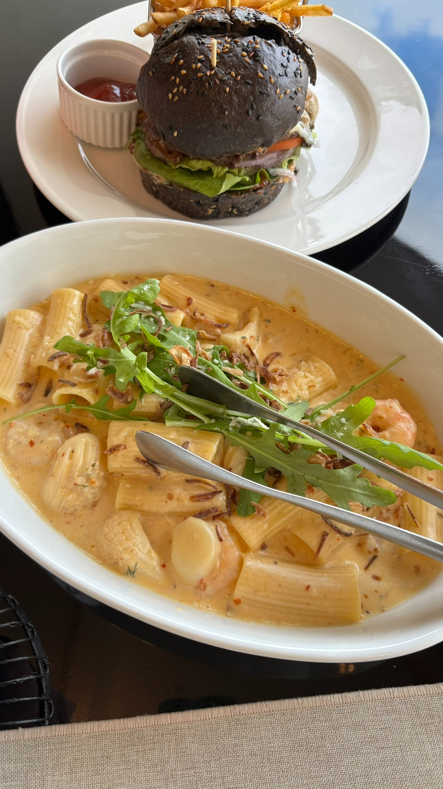 White ragu rigatoni pasta at O’Kim’s