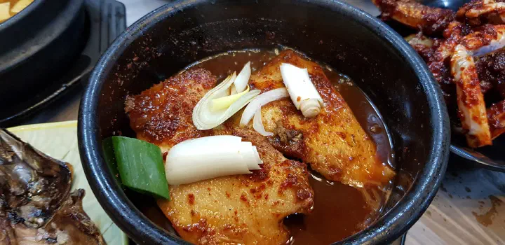 Soybean paste stew at New Sinbok Garden