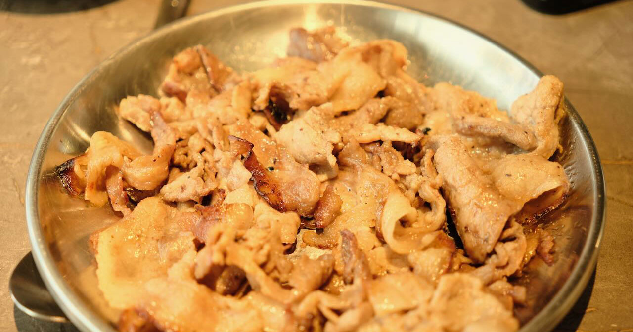 Charcoal pork bulgogi spread at Godam Sikdang