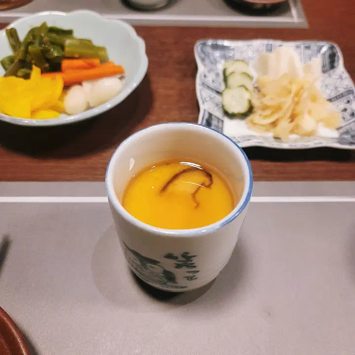 Chawanmushi savory egg custard at Haebaragi