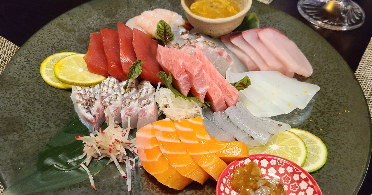 Assorted sashimi from the 60,000-won course at Haebaragi in Ulsan