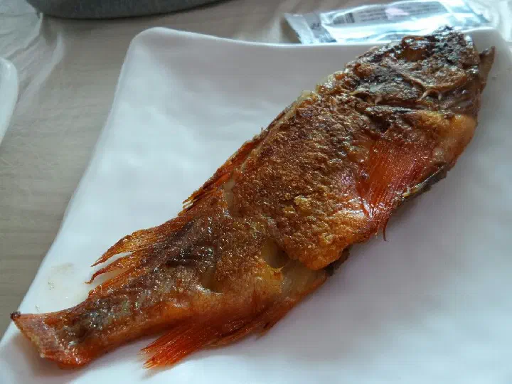 Braised fish side dish at Yukil Hoetjip