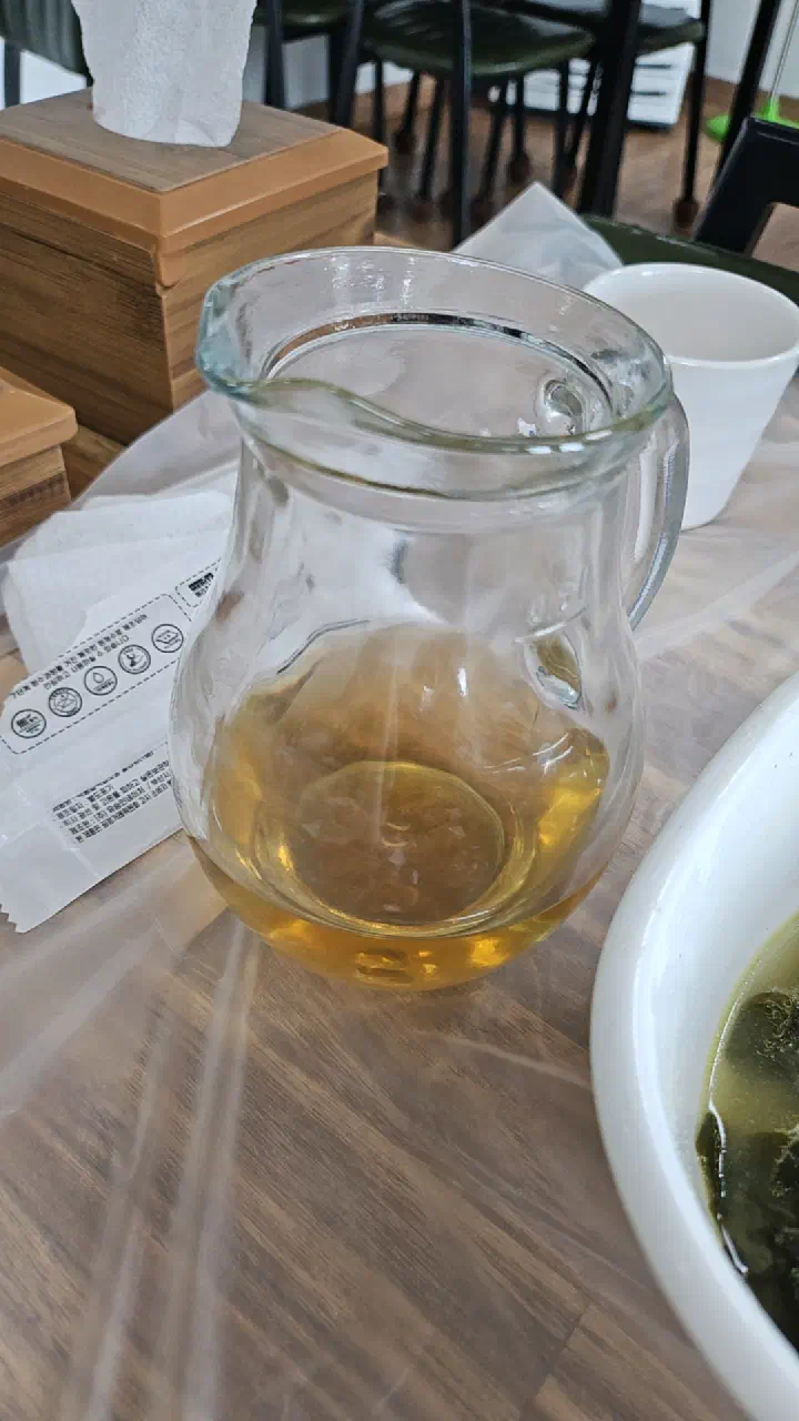Plum tea served after the meal at Yukil Hoetjip