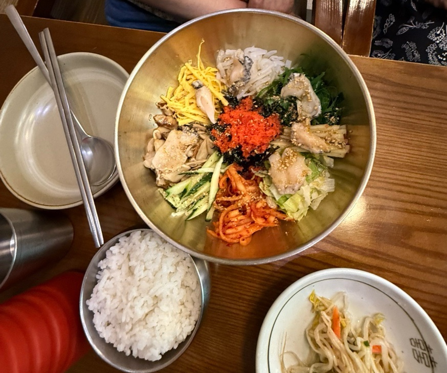 Abalone seaweed bibimbap at Wonjo Jeonbokjuk