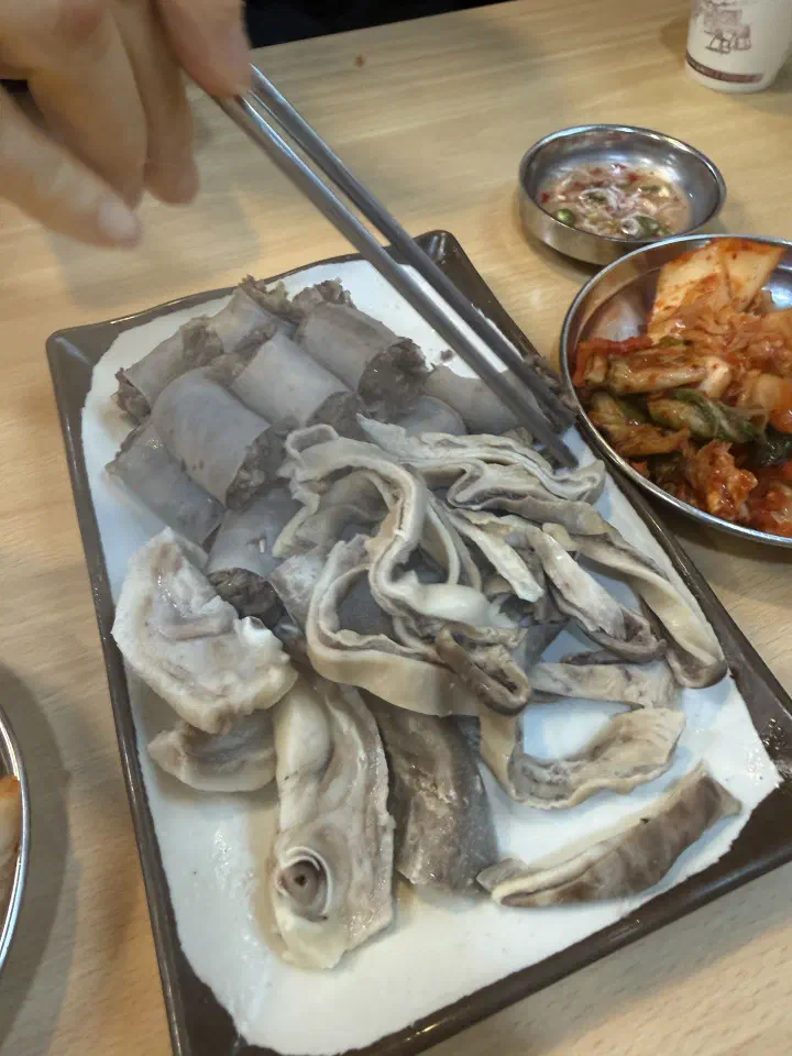 순대와 부속이 함께 나오는 모듬