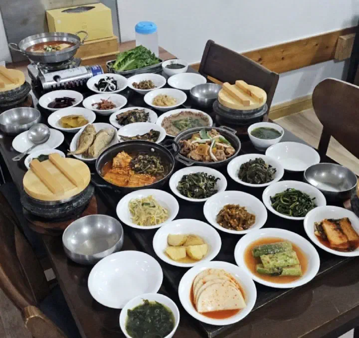 용인 산사랑 산채정식 한 상 차림