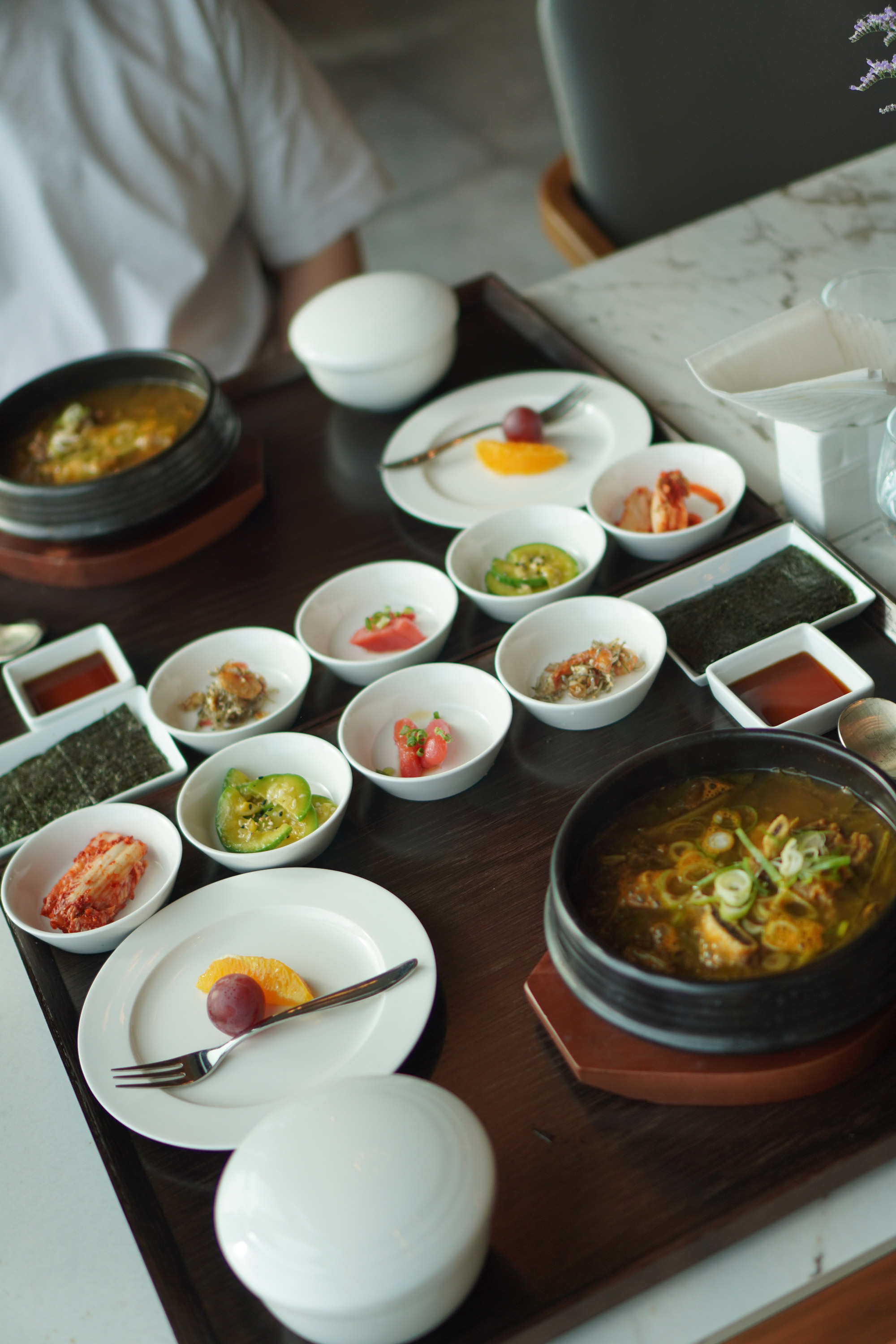 Korean breakfast set at Saehae restaurant, Tanibay Hotel